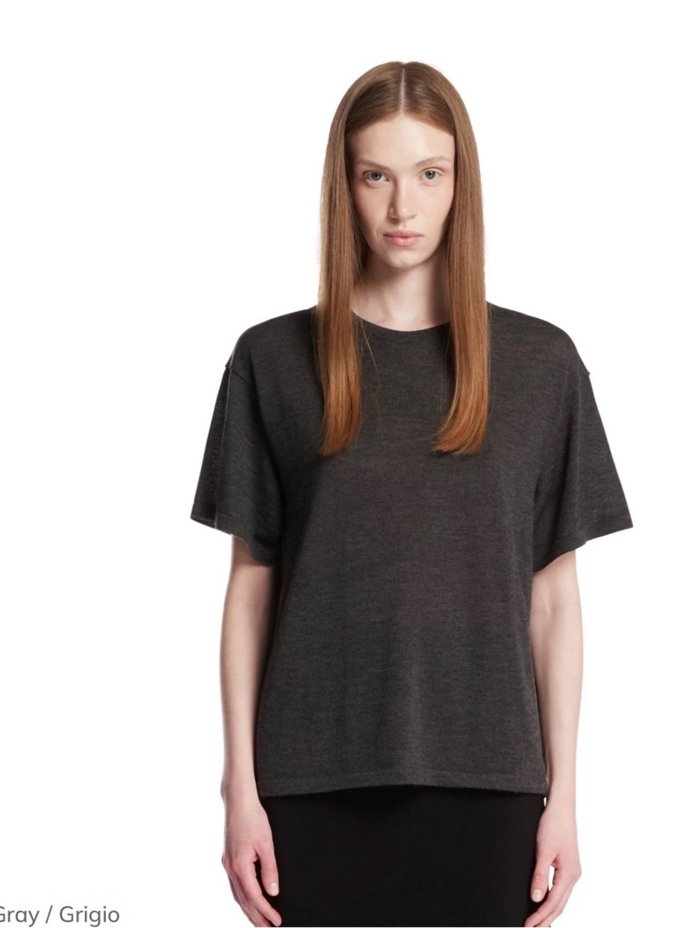 The Row Gray Cashmere T-Shirt
